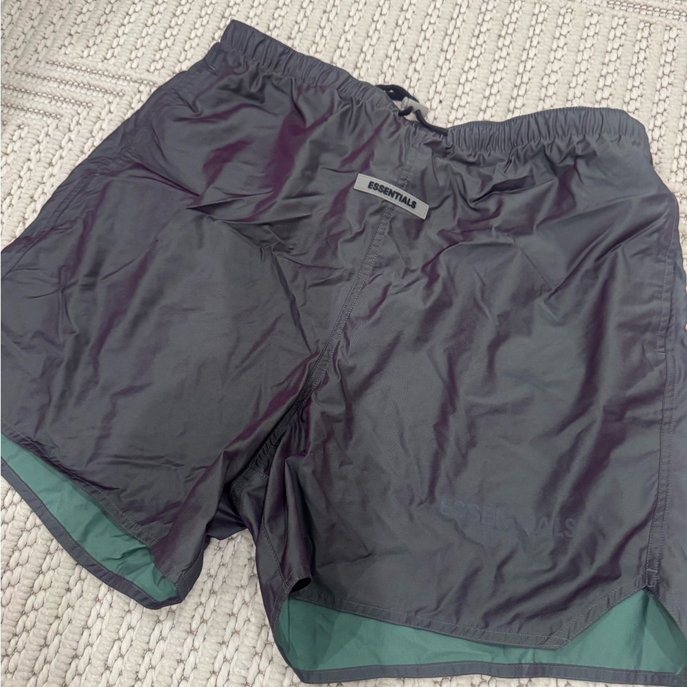 Essentials Charcoal and Teal Shorts
